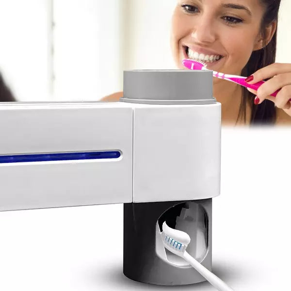 DISPENSADOR Y PORTA CEPILLO ESTERILIZADOR UV