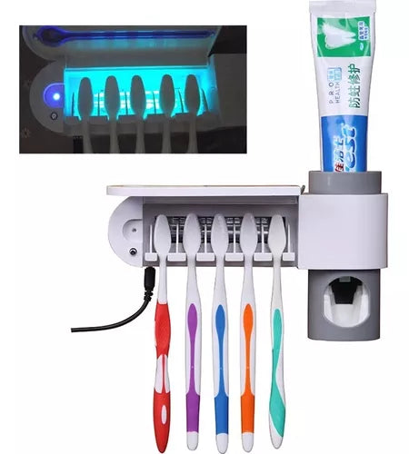 DISPENSADOR Y PORTA CEPILLO ESTERILIZADOR UV