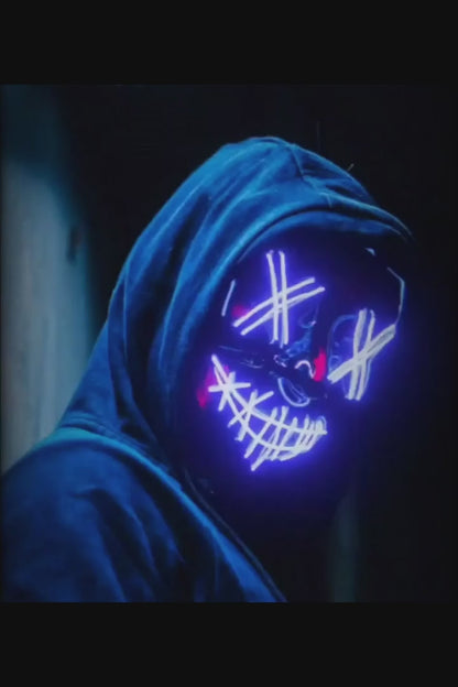 MASCARA LED HALLOWEEN - Brilla en la oscuridad